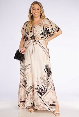 Vestido Longo Manga Ampla