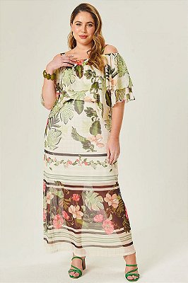 Saia Longa em Tule Plus Size