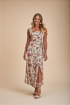 Vestido Longo com Transpasse
