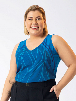 Regata Plus Size Estampa Sublimática