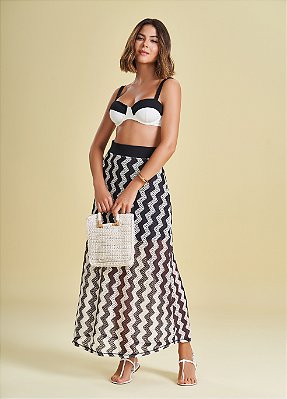 Saia em Tricot Zig-Zag