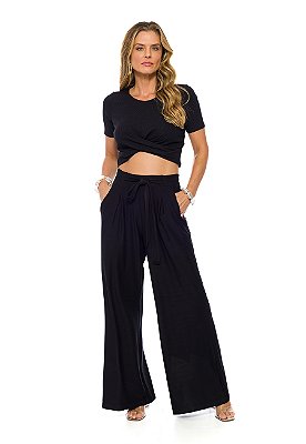 Calça Pantalona com Cordão
