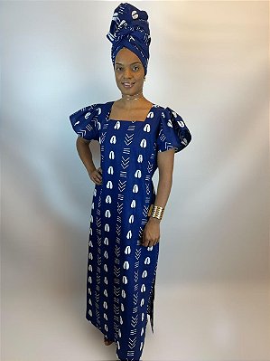 Vestido Coleção Orixás com Ojá (Turbante)