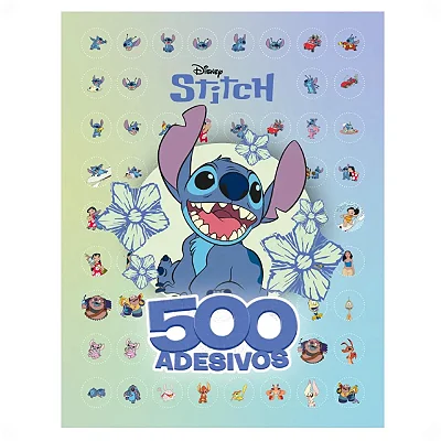 LIVRO 500 ADESIVOS - Brincar e Colorir Stitch
