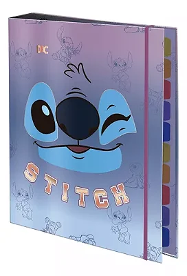 FICHÁRIO COLEGIAL STITCH CADERNO ARGOLADO DAC