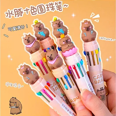 Caneta Capivara 10 Cores 0,5mm