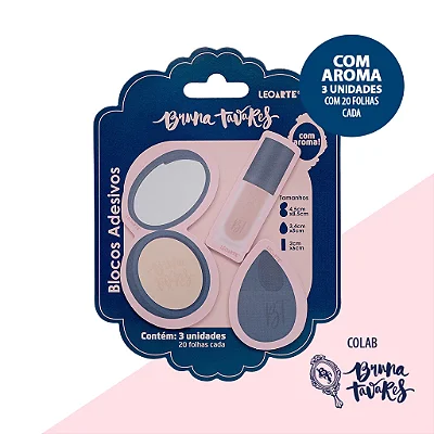 Post-it Bloco Adesivo C/ Aroma Bruna Tavares - Cartela C/ 3 modelos