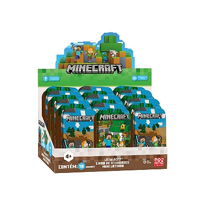 Kit Livro de Atividades Mini Latinha Minecraft Leo e Leo