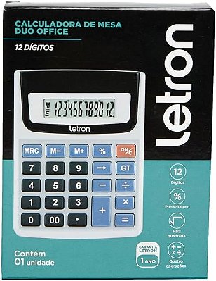 Calculadora de mesa Duo Office 12 dígitos Leo e Leo