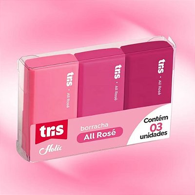 Kit Borracha Tris Holic All Rosé Tris - 3 unidades