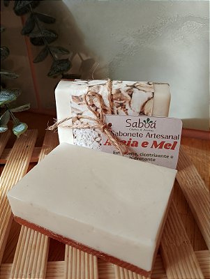 Sabonete Artesanal Aveia e Mel  - Ação Hidratante