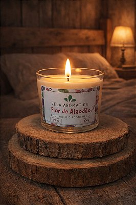 Vela Aromática Flor de Algodão - 100g