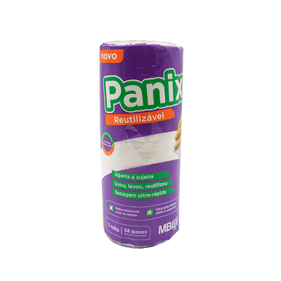 PANIX PANO REUTILIZAVEL ROLO 20,5CM X 12,47M C/ 58 PANOS DE 21,5CM