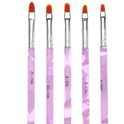 KIT PINCEL C/5 UN LINGUA DE GATO XD N 2,4,6,8,10