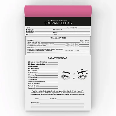 FICHA DE ANAMNESE MASTER SOBRANCELHAS -