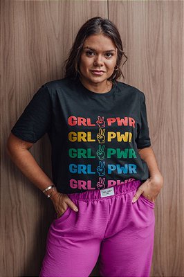 Camiseta GRL PWR Colors Preta