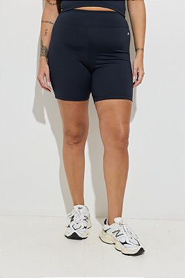 Bermuda Fitness Plus Size Preta