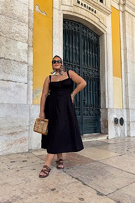 Vestido Princesa Midi Preto