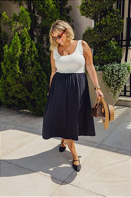 Vestido Agatha Off e Preto