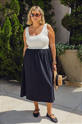 Vestido Agatha Off e Preto
