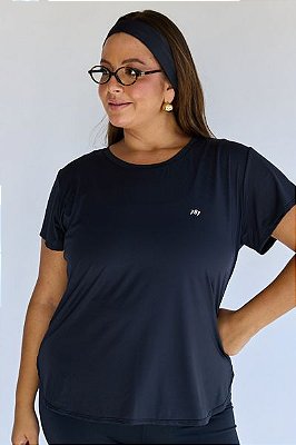 Camiseta Fitness Plus Size Tech Preta