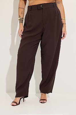 Calça Alfaiataria Salete Tencel Café Macchiato