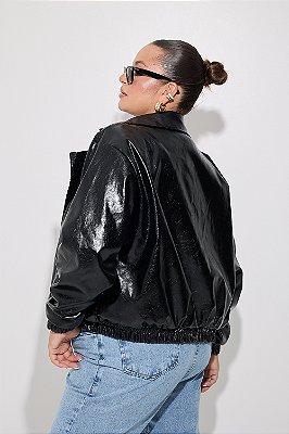 Jaqueta Bomber Brooklyn Preta