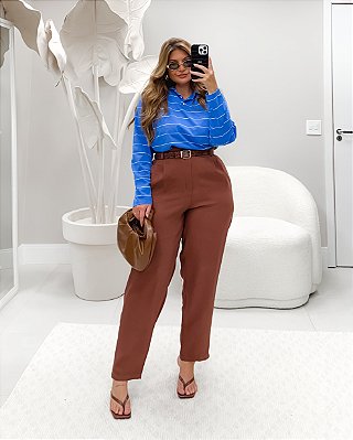 Calça Alfaiataria Salete Marrom