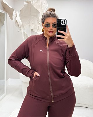 Jaqueta Raglan Alta Performance Mocha
