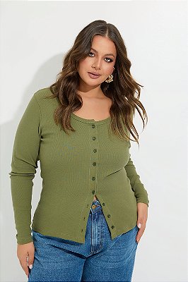 Blusa Francisca Manga Longa Matcha
