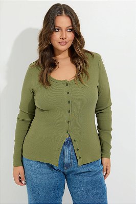 Blusa Francisca Manga Longa Matcha