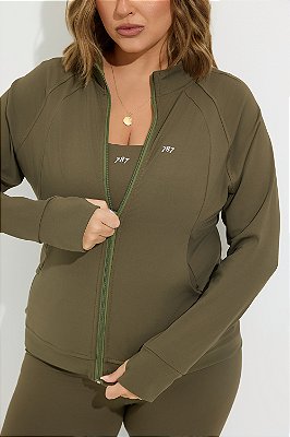 Jaqueta Raglan Alta Performance Oliva