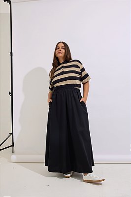 Saia Alfaiataria Fabíola Preta