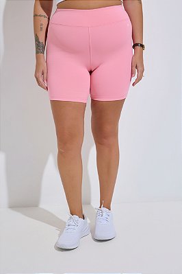 Bermuda Fitness Plus Size Rosa