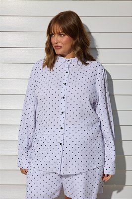 Camisa Alfaiataria Ellen Poá Branco