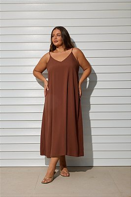 Vestido Paula Marrom