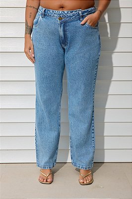 Calça Jeans Cintura Cruzada Plus Size Vick