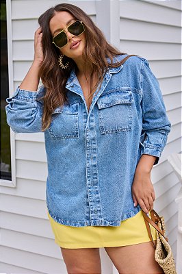 Camisa Jeans Plus Size Julie