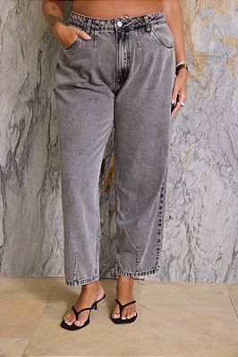 Calça Jeans Baggy Plus Size Paloma Com Regulagem