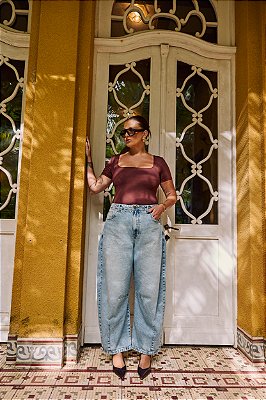 Calça Jeans Barrel Plus Size Raquel
