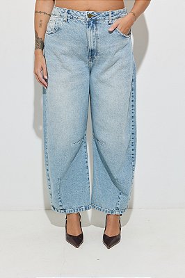 Calça Jeans Barrel Plus Size Raquel