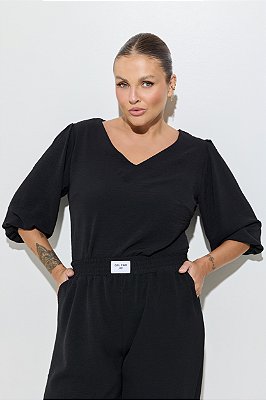 Blusa Crepe Preta