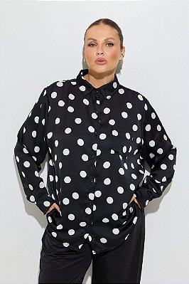 Camisa Alfaiataria Acetinada Poá