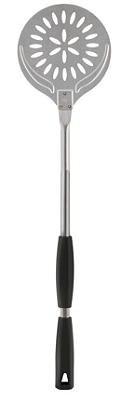 Pá Cerutti Inox de girar pizza 742 perfurada reforçada cabo deslizante cinza