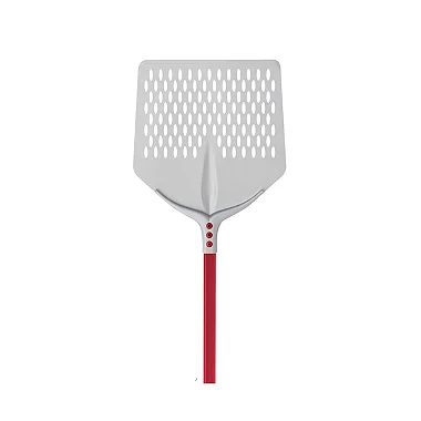 Pá Cerutti Inox TULIP quadrada perfurada cabo vermelho