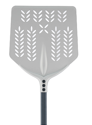 Pá Cerutti Inox TULIP 60° quadrada perfurada cabo cinza