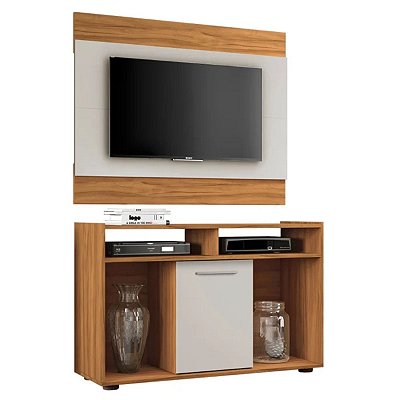 Rack com Painel Show Notável Freijó/Off p/ TV até 60"