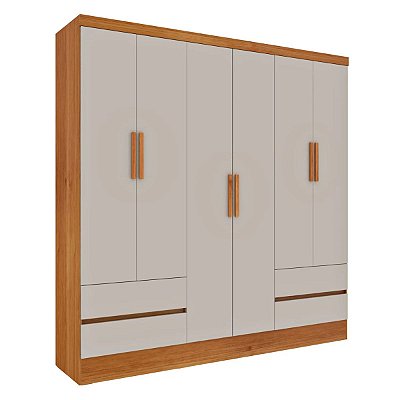 Guarda-Roupa Casal Oregon 6P 4G Tcil Cinamomo/Off