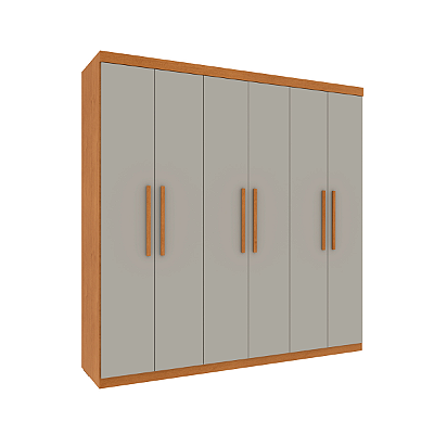Guarda-Roupa Casal Lagos 6P 4G Tcil Cinamomo/Off