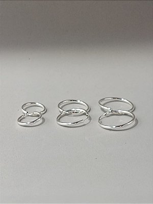 Brinco Trio Argolinha Fio Tubo